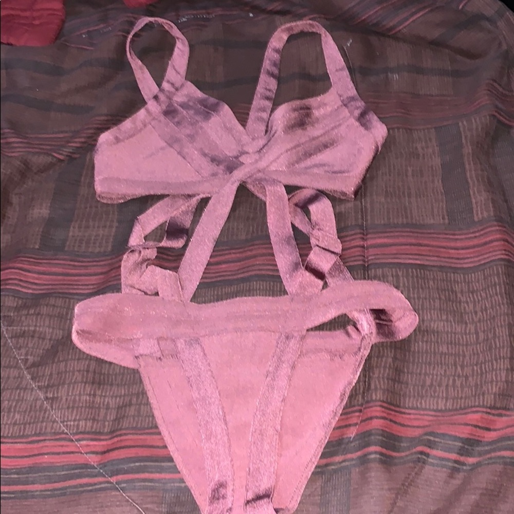 Pink mauve one piece